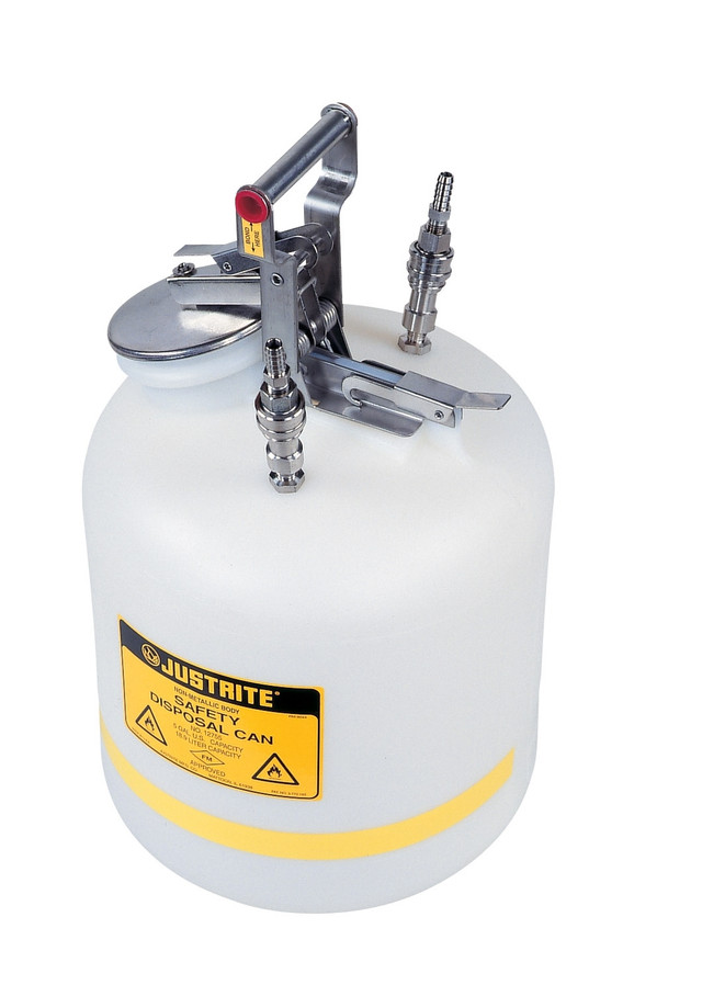 WASTE CONTAINER, Justrite 5-gallon PE
